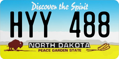 ND license plate HYY488