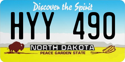 ND license plate HYY490