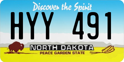 ND license plate HYY491