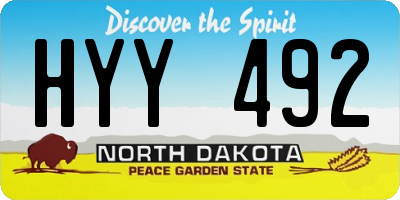 ND license plate HYY492