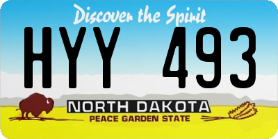 ND license plate HYY493