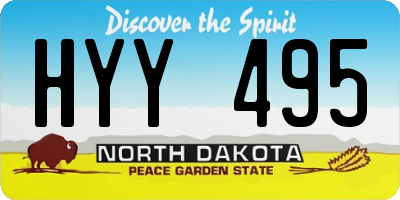 ND license plate HYY495
