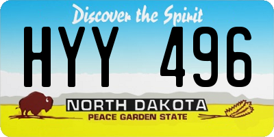 ND license plate HYY496