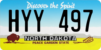ND license plate HYY497