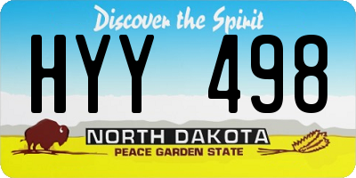 ND license plate HYY498