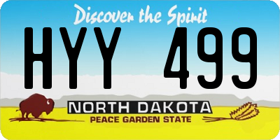 ND license plate HYY499