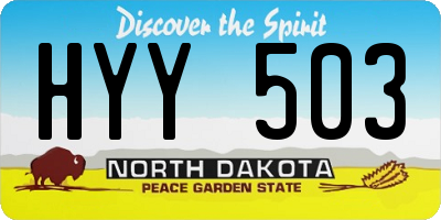 ND license plate HYY503