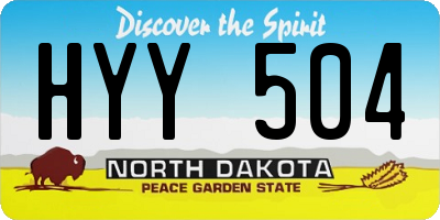 ND license plate HYY504