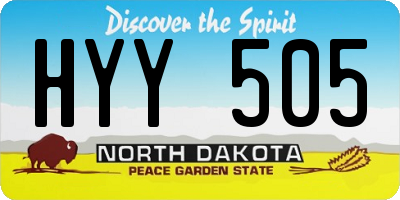 ND license plate HYY505