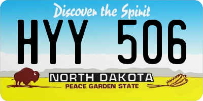 ND license plate HYY506