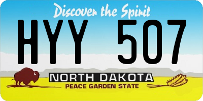 ND license plate HYY507