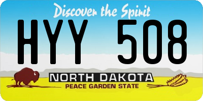 ND license plate HYY508