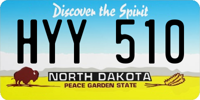 ND license plate HYY510