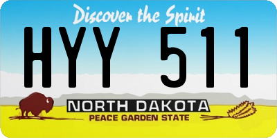 ND license plate HYY511