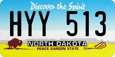 ND license plate HYY513