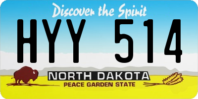 ND license plate HYY514