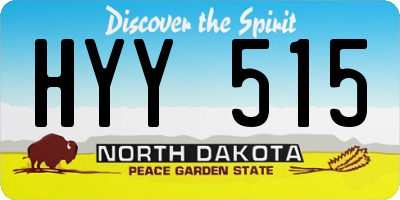 ND license plate HYY515