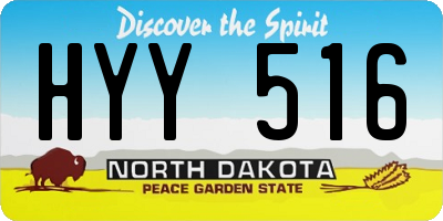 ND license plate HYY516
