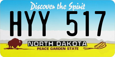 ND license plate HYY517