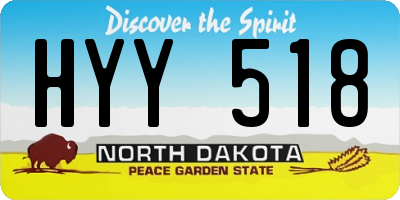ND license plate HYY518
