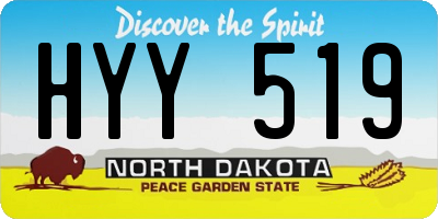 ND license plate HYY519