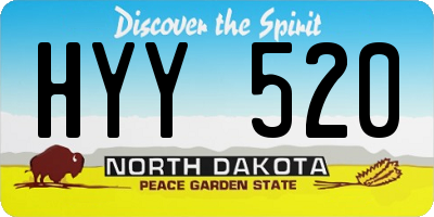 ND license plate HYY520