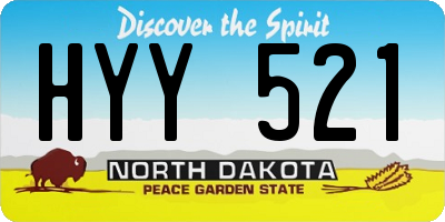 ND license plate HYY521