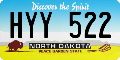 ND license plate HYY522