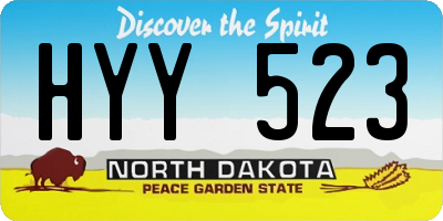 ND license plate HYY523