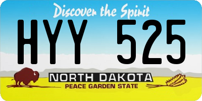 ND license plate HYY525