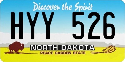 ND license plate HYY526