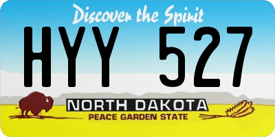 ND license plate HYY527
