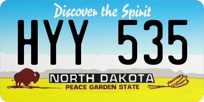 ND license plate HYY535