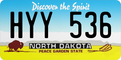 ND license plate HYY536