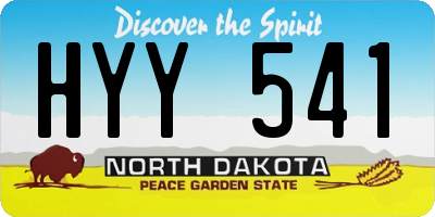 ND license plate HYY541