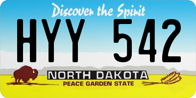 ND license plate HYY542