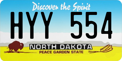ND license plate HYY554