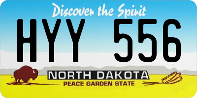 ND license plate HYY556