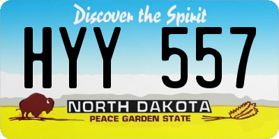 ND license plate HYY557