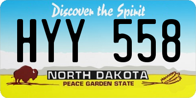 ND license plate HYY558