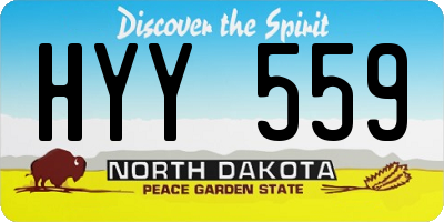 ND license plate HYY559