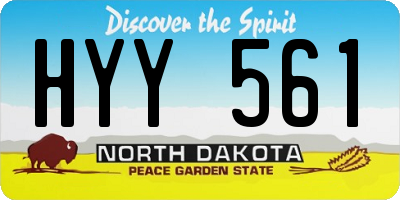 ND license plate HYY561