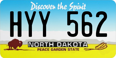 ND license plate HYY562