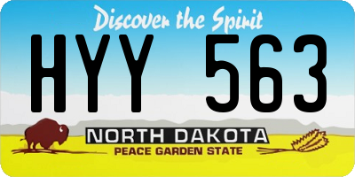 ND license plate HYY563