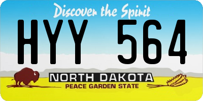 ND license plate HYY564