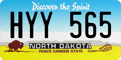 ND license plate HYY565