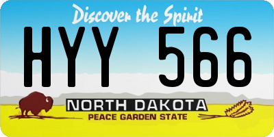 ND license plate HYY566