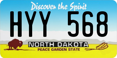 ND license plate HYY568