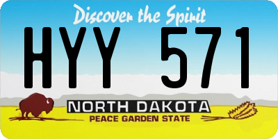 ND license plate HYY571