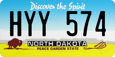 ND license plate HYY574